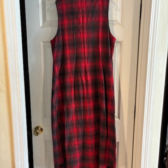 JRT Plaid sleeveless Maxi Dress/Duster- SZ 14 - Picture 2 of 3